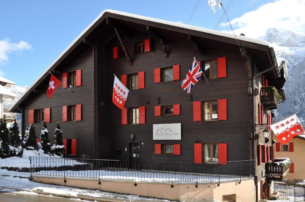 Hotel De La Paix Champéry Exteriör bild